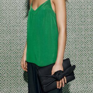 Cuyana Black Bow Clutch